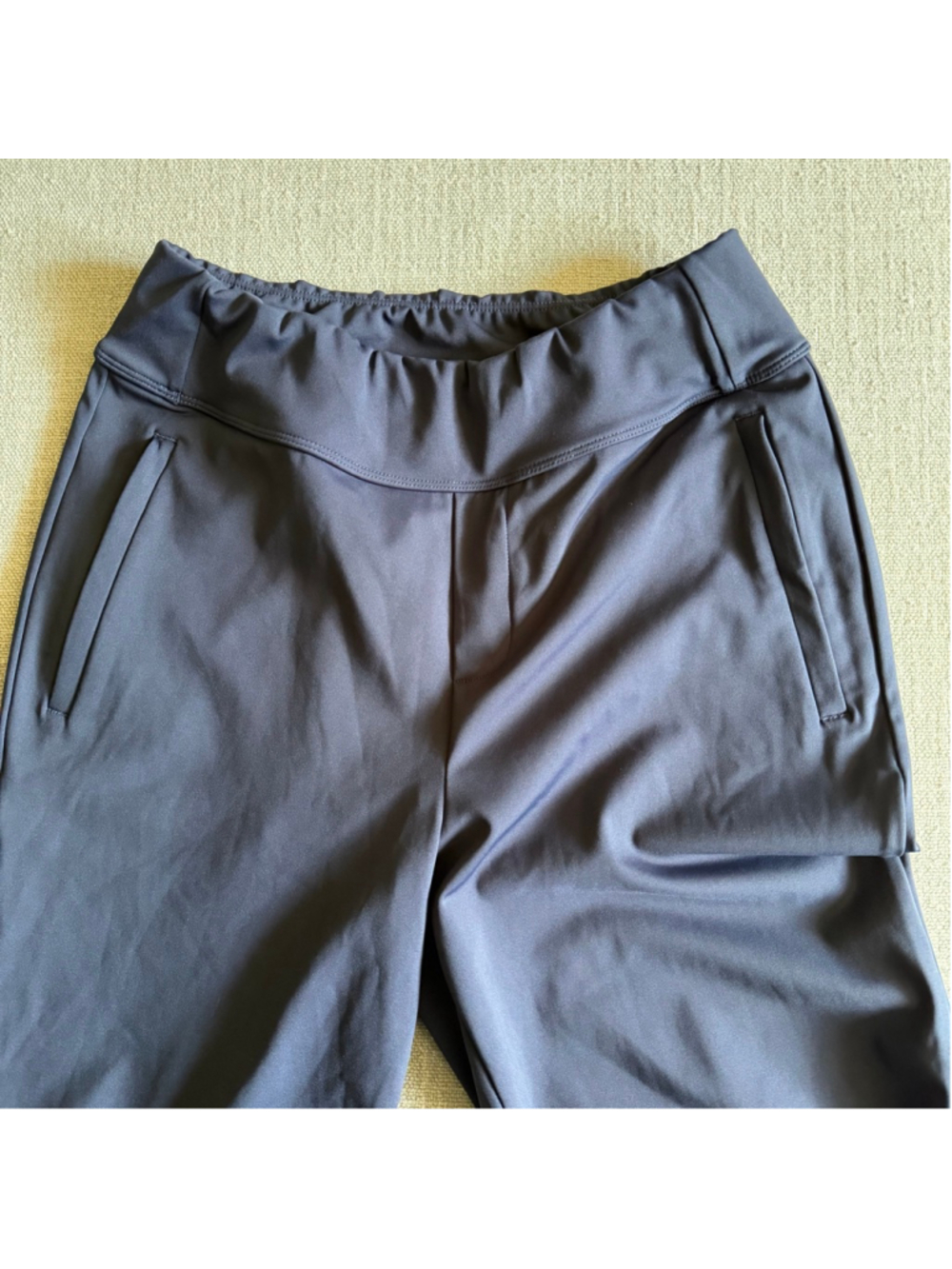 Halara Flex DayStretch Mid Rise Side Zipper Pocket Work Flare Pants dark blue PS - Picture 4 of 12